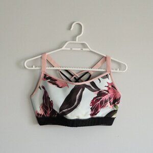 Ted Baker London Women's Sz M Floral Sleeveless Activewear Stretch Sports Bra